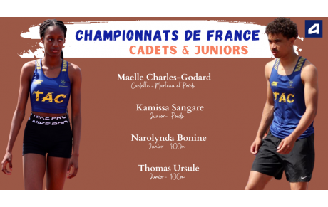 LES QUALIFIÉS AUX CHAMPIONNATS DE FRANCE CADETS/JUNIORS